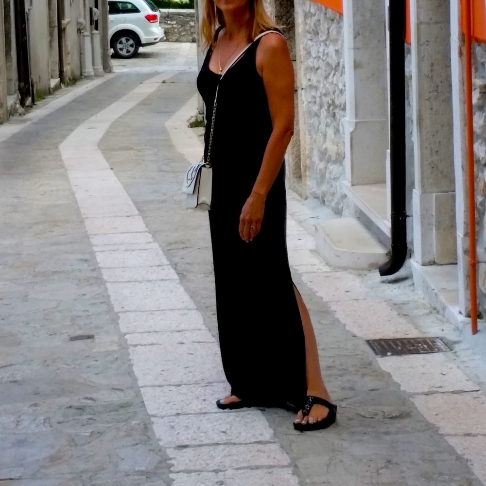 Maxi Dress Blue and Black